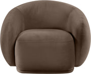 Emery Velvet Upholstered Accent Chair in Brown - 44044Brown-C