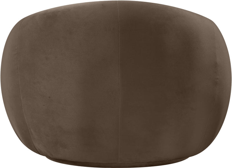 Emery Velvet Upholstered Accent Chair in Brown - 44044Brown-C
