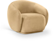 Emery Velvet Upholstered Accent Chair in Camel - 44044Camel-C