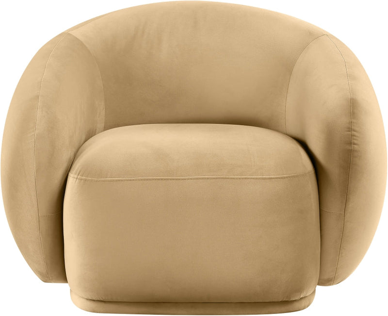 Emery Velvet Upholstered Accent Chair in Camel - 44044Camel-C