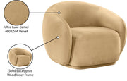 Emery Velvet Upholstered Accent Chair in Camel - 44044Camel-C