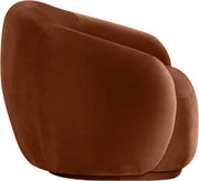 Emery Velvet Upholstered Accent Chair in Cognac - 44044Cognac-C
