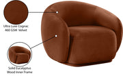 Emery Velvet Upholstered Accent Chair in Cognac - 44044Cognac-C