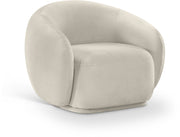 Emery Velvet Upholstered Accent Chair in Cream - 44044Cream-C