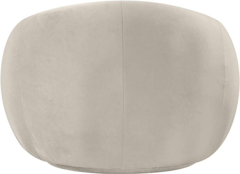 Emery Velvet Upholstered Accent Chair in Cream - 44044Cream-C