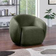 Emery Velvet Upholstered Accent Chair in Green - 44044Green-C