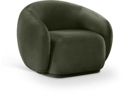 Emery Velvet Upholstered Accent Chair in Green - 44044Green-C