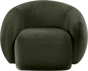 Emery Velvet Upholstered Accent Chair in Green - 44044Green-C
