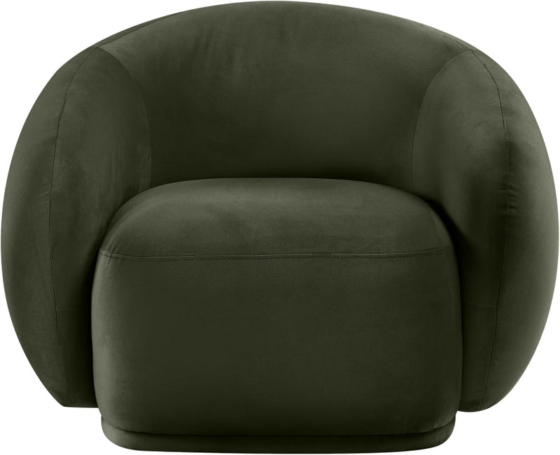 Emery Velvet Upholstered Accent Chair in Green - 44044Green-C