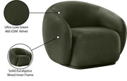 Emery Velvet Upholstered Accent Chair in Green - 44044Green-C