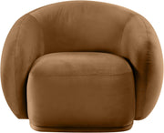 Emery Velvet Upholstered Accent Chair in Saddle - 44044Saddle-C