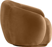 Emery Velvet Upholstered Accent Chair in Saddle - 44044Saddle-C