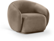 Emery Velvet Upholstered Accent Chair in Taupe - 44044Taupe-C
