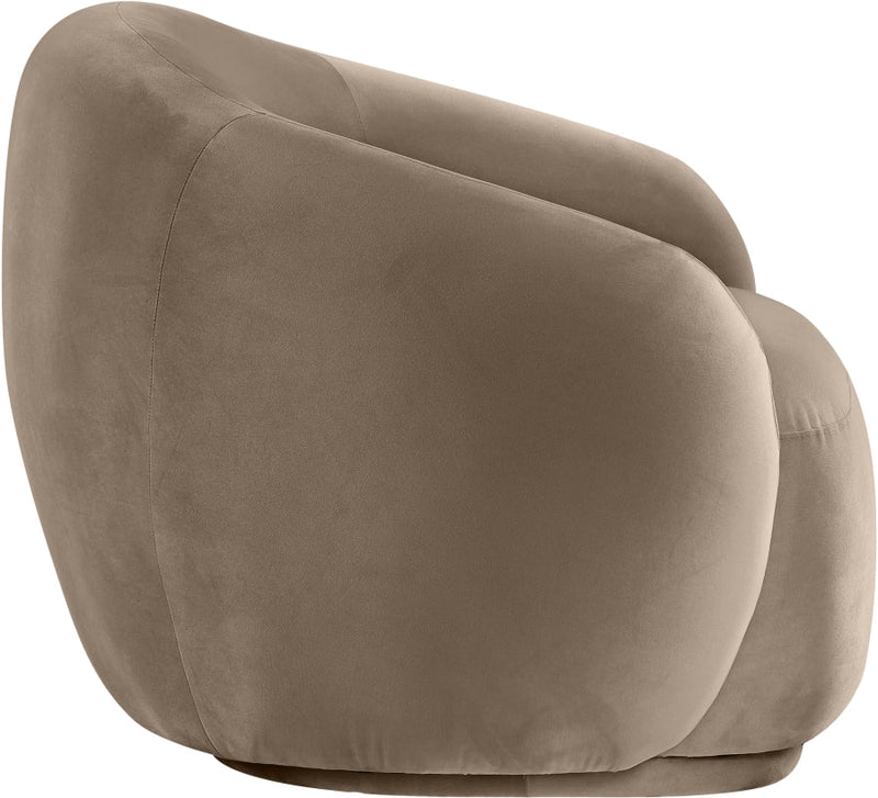 Emery Velvet Upholstered Accent Chair in Taupe - 44044Taupe-C