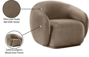 Emery Velvet Upholstered Accent Chair in Taupe - 44044Taupe-C