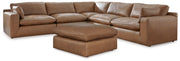 Emilia Caramel 5-Piece Sectional with Ottoman from Ashley - Luna Furniture
