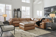 Emilia Caramel 5-Piece Sectional with Ottoman from Ashley - Luna Furniture