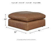 Emilia Caramel 5-Piece Sectional with Ottoman from Ashley - Luna Furniture