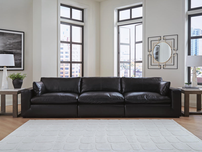 Emilia Black 3-Piece Sectional Sofa - 30902S2