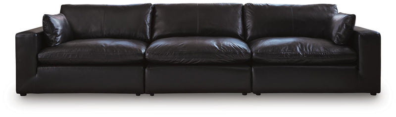 Emilia Black 3-Piece Sectional Sofa - 30902S2