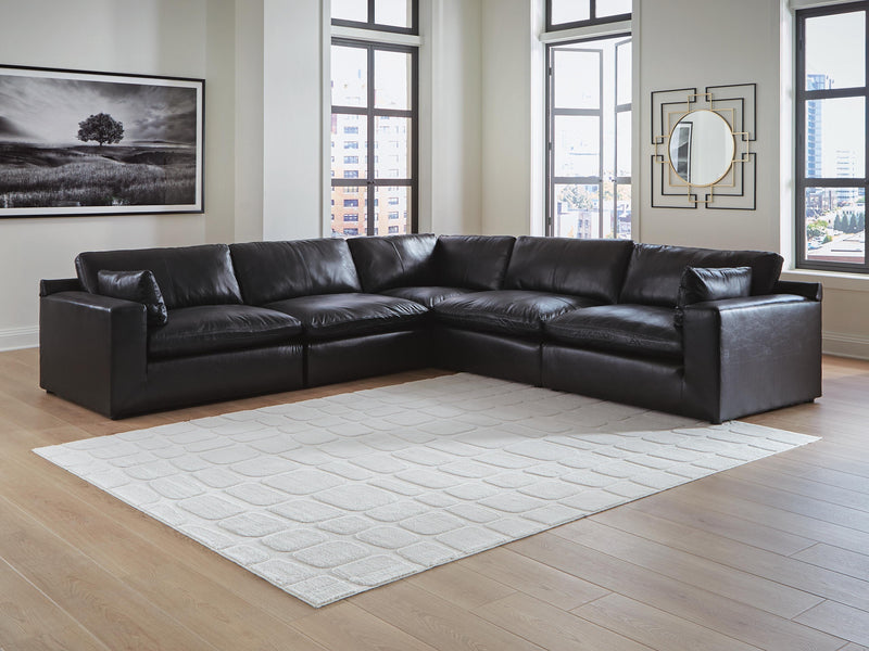 Emilia Black 5-Piece Sectional - 30902S4
