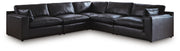 Emilia Black 5-Piece Sectional - 30902S4