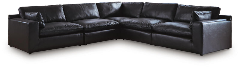 Emilia Black 5-Piece Sectional - 30902S4