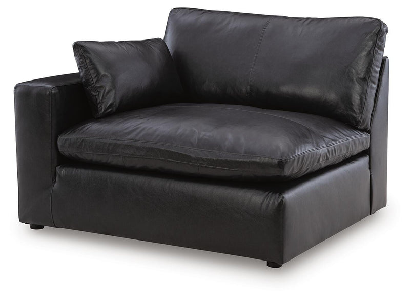 Emilia Black Left-Arm Facing Corner Chair - 3090264