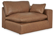 Emilia Caramel 3-Piece Sectional and 2 Ottomans - 30901U2