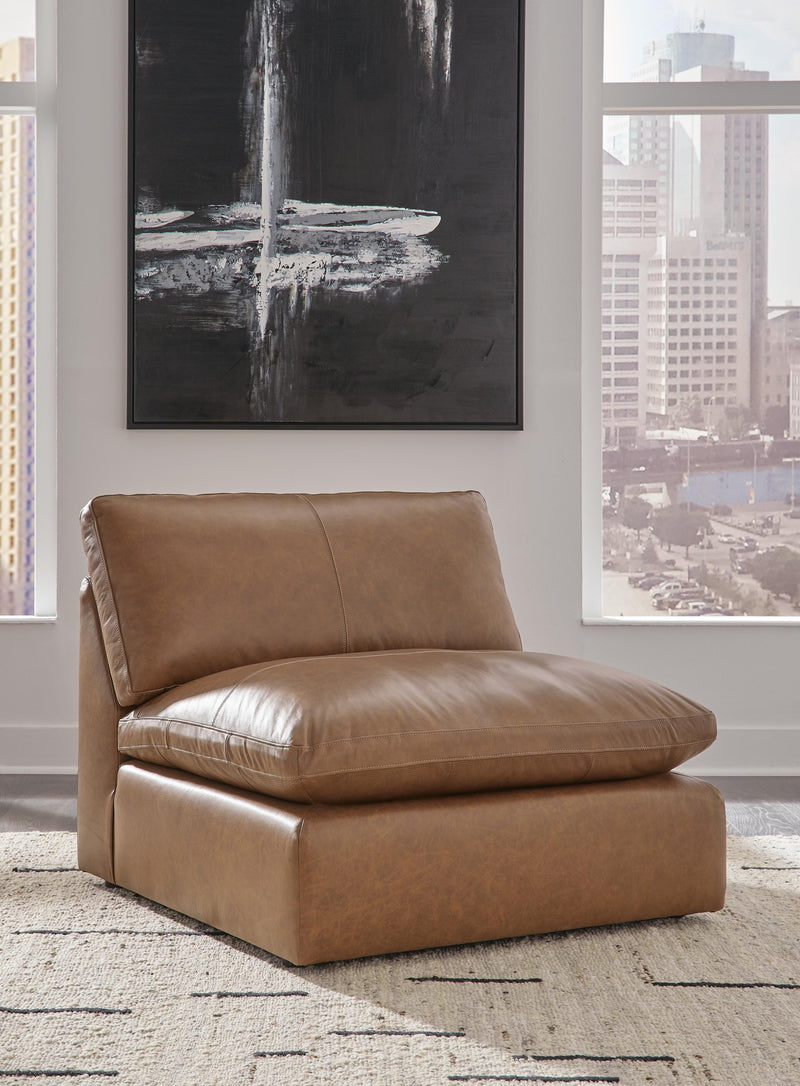 Emilia Caramel 3-Piece Sectional and 2 Ottomans - 30901U2