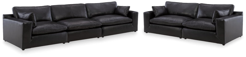 Emilia Sofa and Loveseat in Black - PKG024682