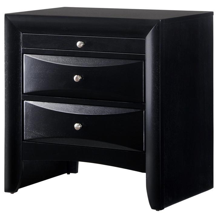 Emily Black Nightstand - B4280-2 - Gate Furniture