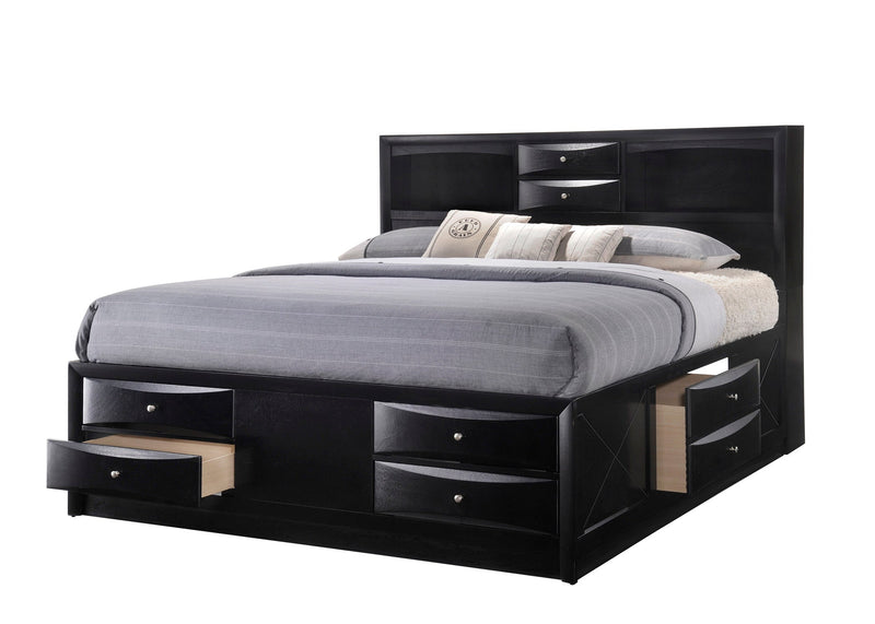 Emily Black Storage Platform Bedroom Set - Gate FurnitureBedroom Set