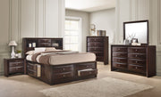 Emily Dark Cherry Storage Platform Bedroom Set - Gate FurnitureBedroom Set