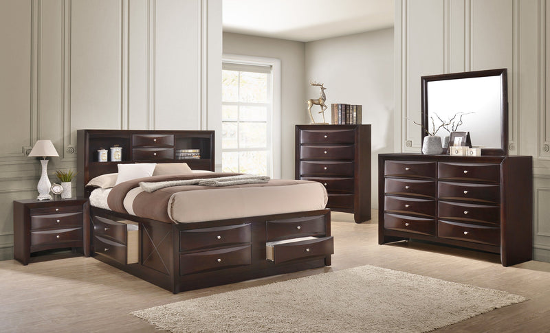 Emily Dark Cherry Storage Platform Bedroom Set - Gate FurnitureBedroom Set