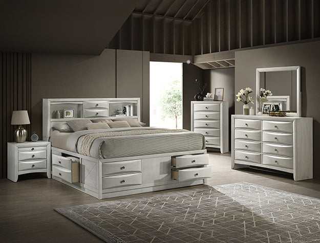 Emily Night Stand White - B4255-2