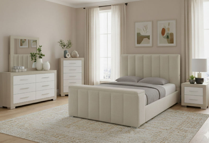 Serenity/Emma Crema King Bed Group - SERENITY/EMMA-CREMA-KBG