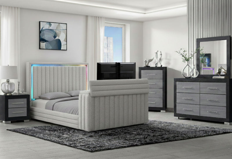 Elias/Emma Tv Fb Black King Bed Group - ELIAS/EMMA-TV-BLACK-KBG