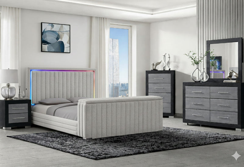 Elias/Emma Tv Fb Black King Bed Group - ELIAS/EMMA-TV-BLACK-KBG