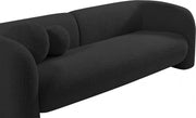 Emory 66" Boucle Fabric Upholstered Loveseat in Black - 139Black-L