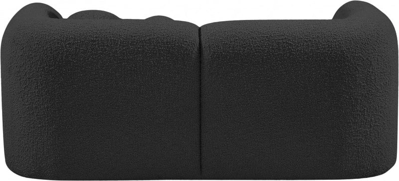 Emory 66" Boucle Fabric Upholstered Loveseat in Black - 139Black-L