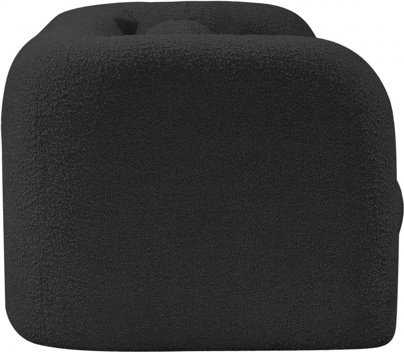 Emory 66" Boucle Fabric Upholstered Loveseat in Black - 139Black-L