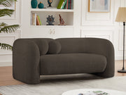 Emory 66" Boucle Fabric Upholstered Loveseat in Brown - 139Brown-L