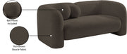 Emory 66" Boucle Fabric Upholstered Loveseat in Brown - 139Brown-L