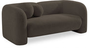 Emory 66" Boucle Fabric Upholstered Loveseat in Brown - 139Brown-L