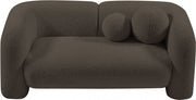 Emory 66" Boucle Fabric Upholstered Loveseat in Brown - 139Brown-L