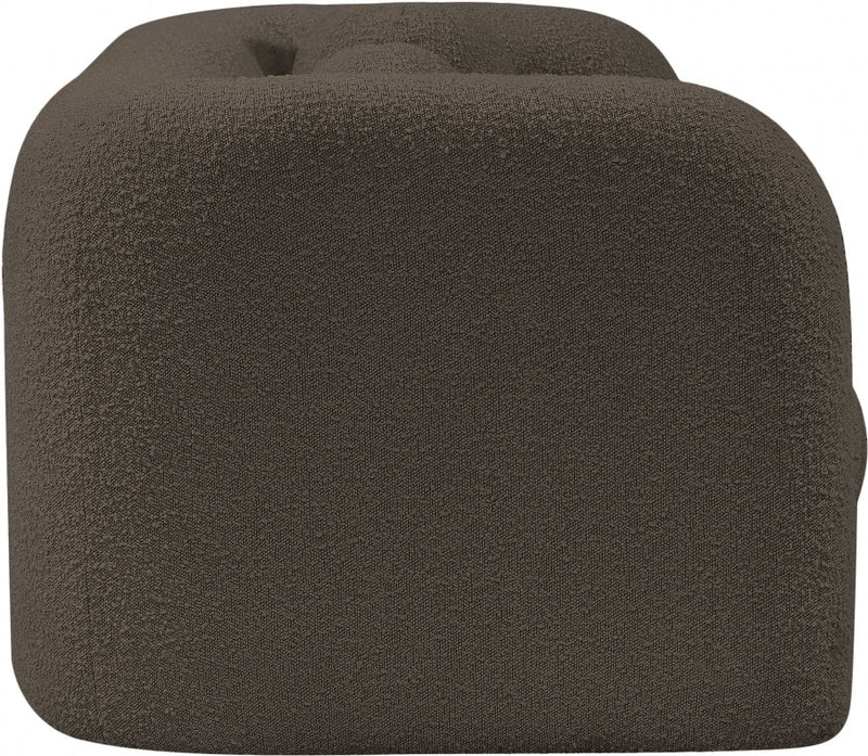 Emory 66" Boucle Fabric Upholstered Loveseat in Brown - 139Brown-L