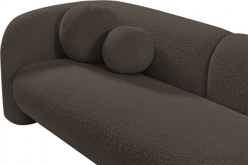 Emory 66" Boucle Fabric Upholstered Loveseat in Brown - 139Brown-L