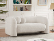 Emory 66" Boucle Fabric Upholstered Loveseat in Cream - 139Cream-L