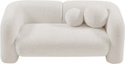 Emory 66" Boucle Fabric Upholstered Loveseat in Cream - 139Cream-L